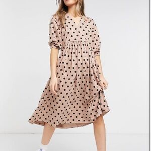 ASOS beige Polka dot dress spring summer fall
